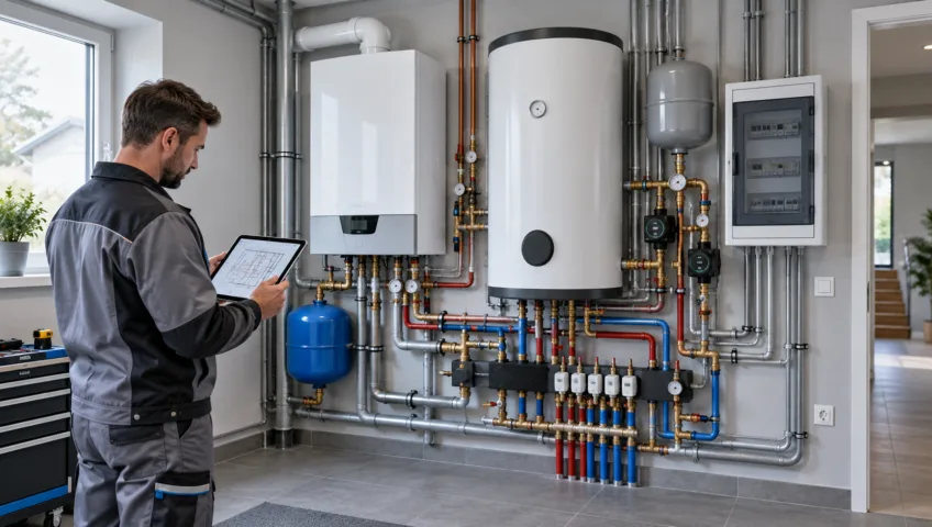 Проектирование котельной частного дома с газовым котлом и бойлером